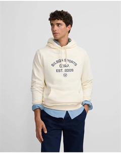 Мужская спортивная толстовка с капюшоном, кремовый Silbon