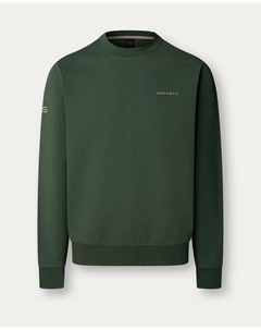 Мужская однотонная толстовка с логотипом на груди больших размеров, зеленый Hackett