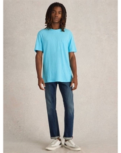 Футболка Suffolk Cotton Regular Fit с короткими рукавами, Light Blue White stuff