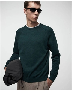 Джемпер с круглым вырезом, темно-зеленый Сфера