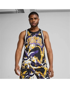 Мужская майка без рукавов Rival Rage AOP Mesh Tank, фиолетовый Puma