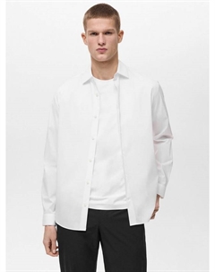 Повседневная рубашка свободного кроя из хлопковой смеси Palmar, White Mango