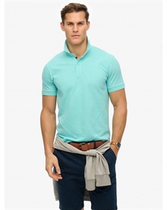 Хлопковая пике-поло от Cotton City, Aqua Sky Turquoise Superdry