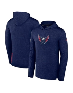 Мужская синяя толстовка Washington Capitals Authentic Pro Lightweight Pullover Hoodie Fanatics