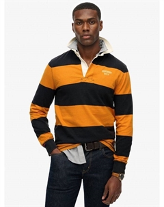 Футболка-регби из хлопка свободного кроя, Navy/Track Gold Superdry