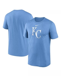 Мужская футболка Kansas City Royals Legend Fuse с крупным логотипом, светло-голубая, из высокотехнологичной ткани Nike