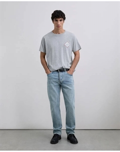 Футболка с коротким рукавом из хлопка с принтом на груди, серый Scalpers