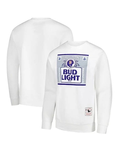 Будвайзер Лайт. Мужская белая толстовка The Crest с логотипом Denver Broncos Mitchell and ness