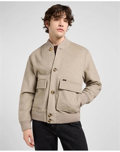 Мужская шерстяная бомбер-куртка, бежевый Lee