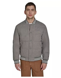 Мужская утепленная куртка-пуховик из шерстяной смеси, серый Champion