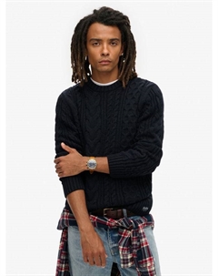 Джемпер с косой вязкой и круглым вырезом Superdry