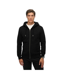 Толстовка Vintage Logo Embroidered half zip, черный Superdry