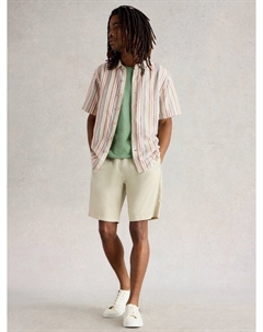 Рубашка Keswick Regular Fit из льняной смеси в полоску, Green/Multi White stuff