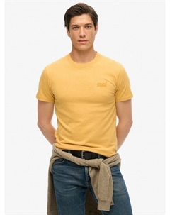 Органическая хлопковая футболка Regular Fit с коротким рукавом, Ochre Yellow Marl Superdry