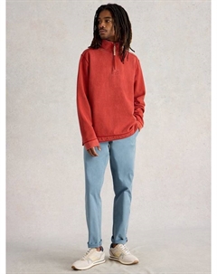 Пике хлопковая толстовка с полузастежкой, Red White stuff