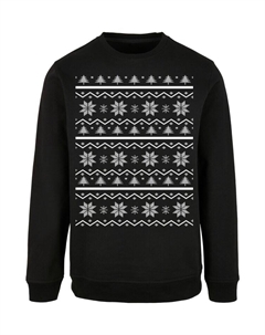 Пуловер Sweatshirt Scandinavian Muster Weihnachten, черный F4nt4stic