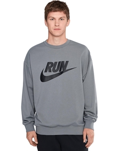 Мужская флисовая кофта для бега Dri-FIT Swoosh, Smoke Grey/Black Nike