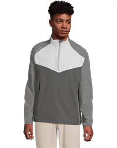 Мужская куртка с длинным рукавом и застежкой-молнией на 1/2 дюйма, ветрозащитная и водонепроницаемая, Medium Grey Heather Callaway