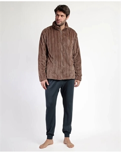 Халат с длинными рукавами из теплой ткани цвета верблюжьей шерсти Admas