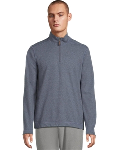 Свитер Men's Reversible Solid Quarter-zip, Blue/Gray Johnston & murphy