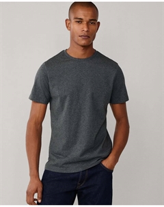 Мужская футболка из хлопка пима с классической посадкой, темно-серый Hackett