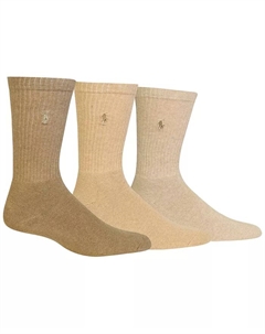 3 пары ребристых носков-гольф для мужчин, белый Polo ralph lauren