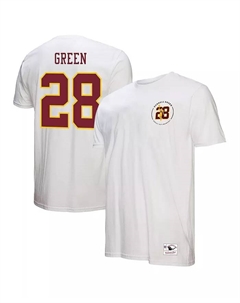 Мужская футболка Washington Commanders с именем и номером Даррелла Грина, белая Mitchell and ness