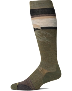 Носки Men's Snowboard Targeted Cushion Mountain Sunrise Over The Calf Socks, Winter Moss Smartwool
