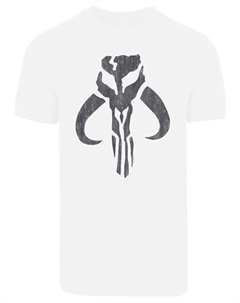 Футболка Star Wars Mandalorian Banther Skull, белый F4nt4stic