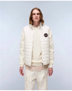 Мужской стеганый жилет белого цвета слоновой кости Napapijri