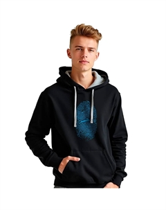 Худи Swimmer Fingerprint Two-Colour, черный Kruskis