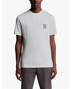 Футболка с коротким рукавом Regular Fit из хлопковой смеси с резиновым логотипом, White Lyle & scott