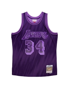 Лос-Анджелес Лейкерс Шакил О'Нил Монохромная свингменская майка НБА Mitchell and ness