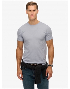 Футболка классическая из органического хлопка Regular Fit с коротким рукавом, Light Blue Grey Superdry
