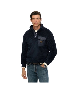Толстовка High Pile half zip, синий Superdry