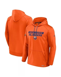 Мужская оранжевая толстовка New York Islanders Authentic Pro Rink Fleece Pullover Hoodie Fanatics