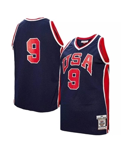 Мужская баскетбольная майка Michael Jordan Navy USA 1984 Authentic Mitchell and ness