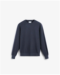 Мужской свитер с длинными рукавами с вышитым на груди черепом в тон, темно-синий Scalpers