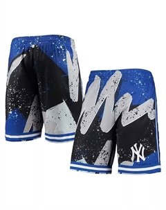 Мужские шорты New York Yankees Hyper Hoops черного цвета Mitchell and ness