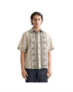 Рубашка с коротким рукавом Embroidered, бежевый Scotch&soda