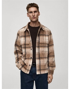 Фланелевая рубашка Regular Fit в клетку, Brown/Multi Mango