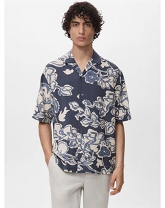 Scorcio рубашка с коротким рукавом и цветочным принтом на пуговицах Mango