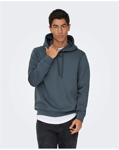 Мужская толстовка кенгуру прямого кроя, синий Only & sons