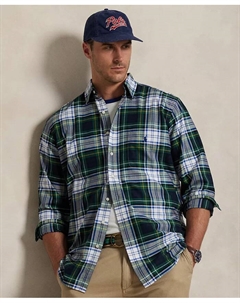 Мужская рубашка оксфорд в клетку Big & Tall, синий Polo ralph lauren