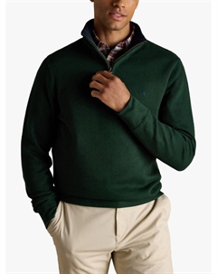 Французский риб свитшот с молнией на четверть, Green Joules