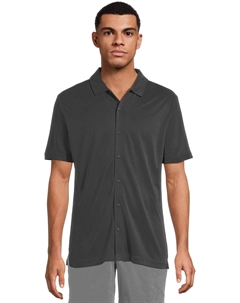 Мужская винтажная кофта Birdseye с коротким рукавом на пуговицах, Black Johnston & murphy