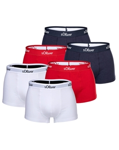 Боксеры S Oliver Boxershort 6 шт, цвет Rot/Marine/Weiß S.oliver
