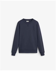 Мужская толстовка без капюшона, прямого кроя, из хлопка, темно-синий Scalpers