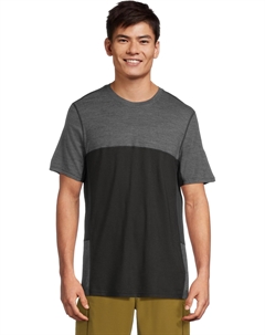 Мужская майка для горного велосипеда с коротким рукавом, Black Charcoal Heather Smartwool