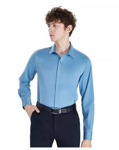 Мужская классическая сорочка из сатина, синий Bar iii